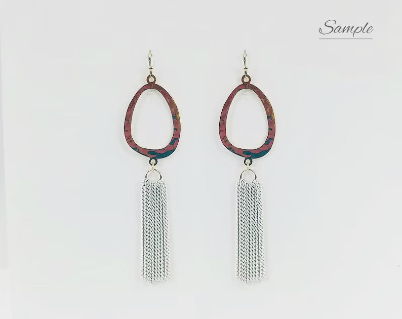Green Theme, 40mm Dangle Chain Tassel, ET0028
