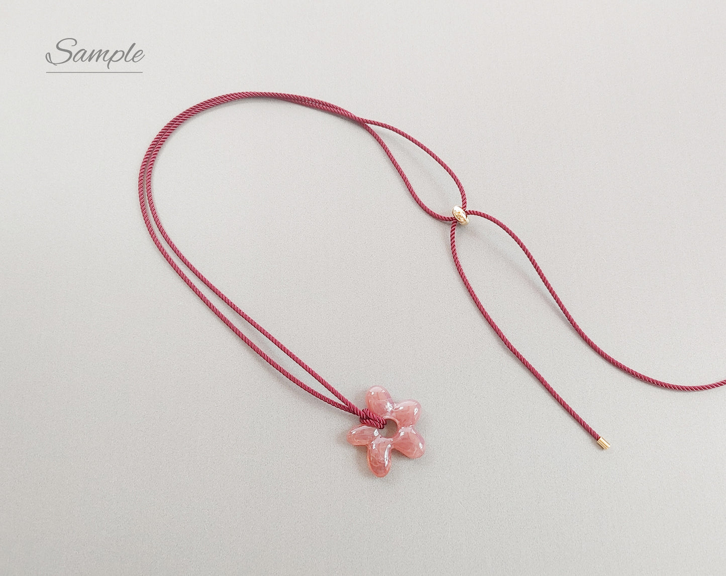 1 pc - (gold plating), 32" Adjustable Color Cord Necklace, EK0013