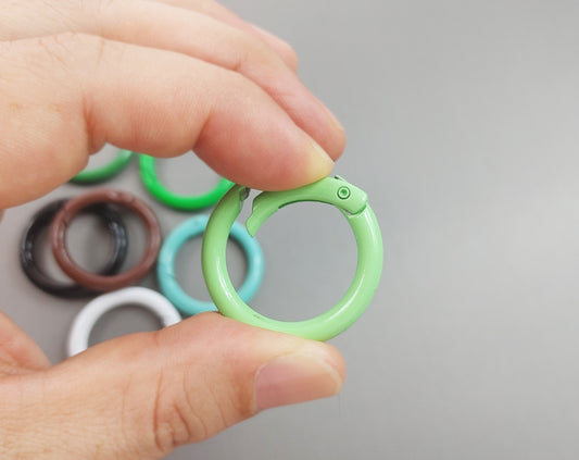1 PC - 34mm Round Spring Clip Keychain, EK0006-34
