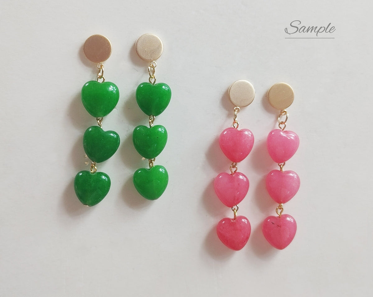 40mm Gemstone Heart Charm, EPG0097