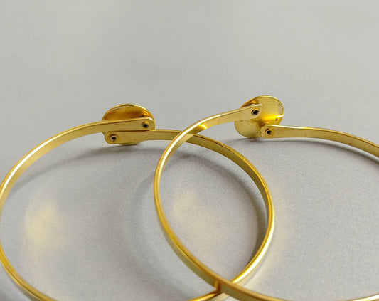 1 pc - Raw brass, 60 x 3.5 + 15 mm Adjustable Vintage Bracelet, EB0002