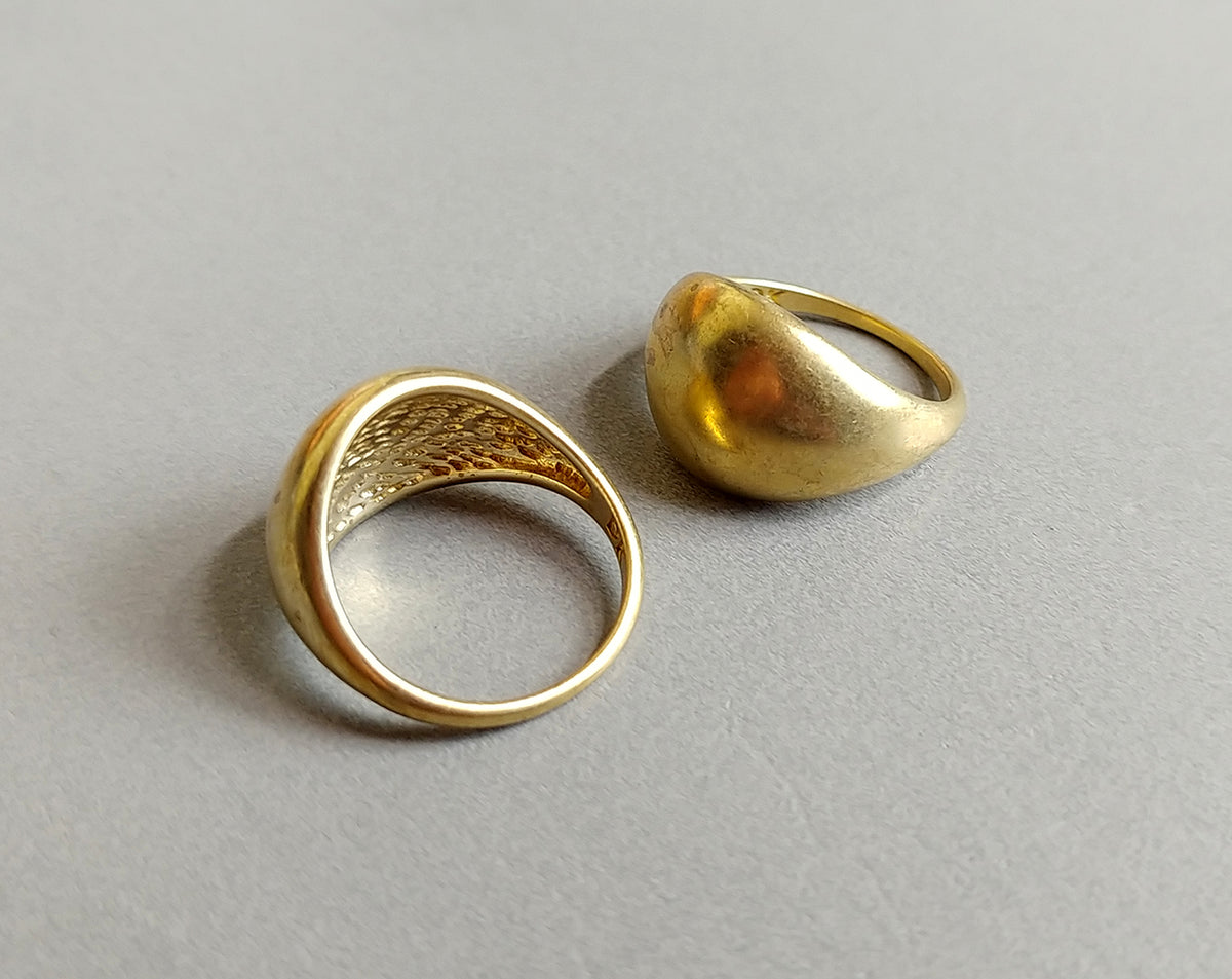 1 pc - Raw brass, 20 x 12.5 mm Adjustable Ring, EB0025
