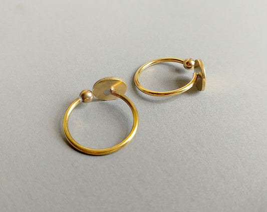 1 pc - Raw brass, 20 x 10 mm Adjustable Ring, EB0030