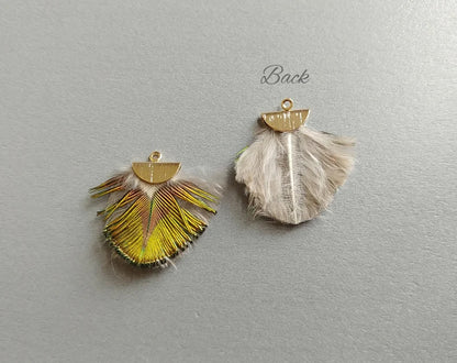 30mm Peacock Feather with fan cap, ECT0045