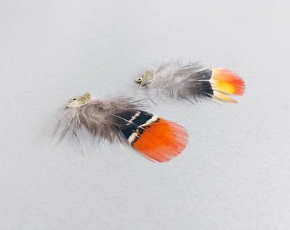 Red, 45mm Turkey Feather with fan cap, ECT0048