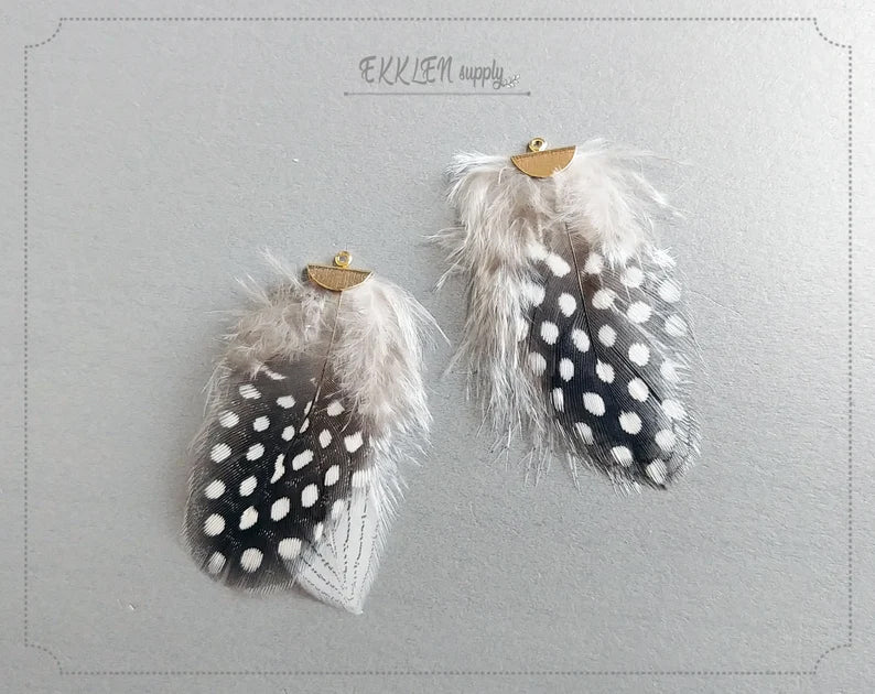 50mm Pheasant Feather Drop with fan cap, ECT0058