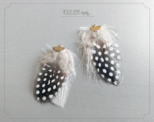 50mm Pheasant Feather Drop with fan cap, ECT0058