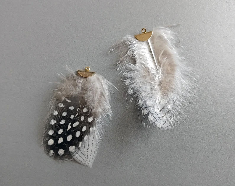 50mm Pheasant Feather Drop with fan cap, ECT0058