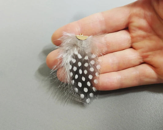 50mm Pheasant Feather Drop with fan cap, ECT0058