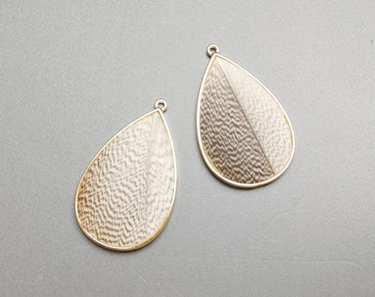Brown, 40mm Pheasant Natural Feather Teardrop, ECT0114
