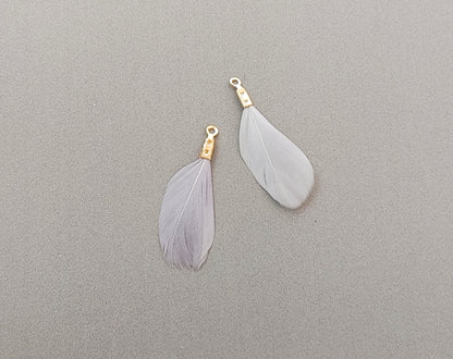 8 colors, 30mm Natural Dyed Feather Dangle, ECT0153