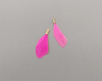 8 colors, 30mm Natural Dyed Feather Dangle, ECT0153