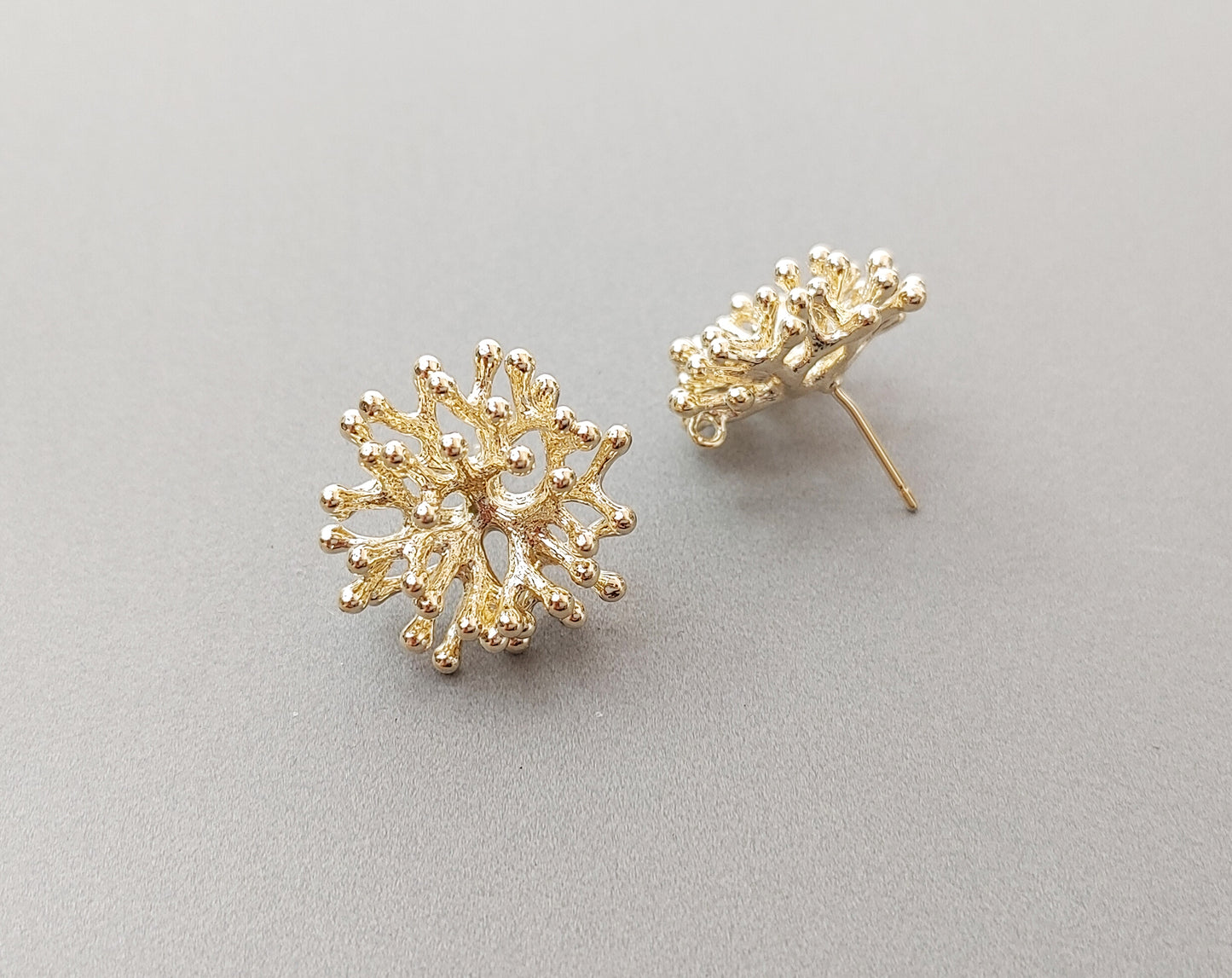 Gold plated, 20mm Coral Brass Post, EM0423