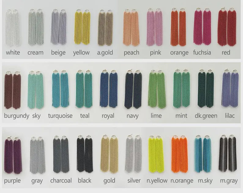 Green Theme, 40mm Dangle Chain Tassel, ET0028