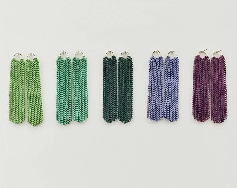 Green Theme, 40mm Dangle Chain Tassel, ET0028
