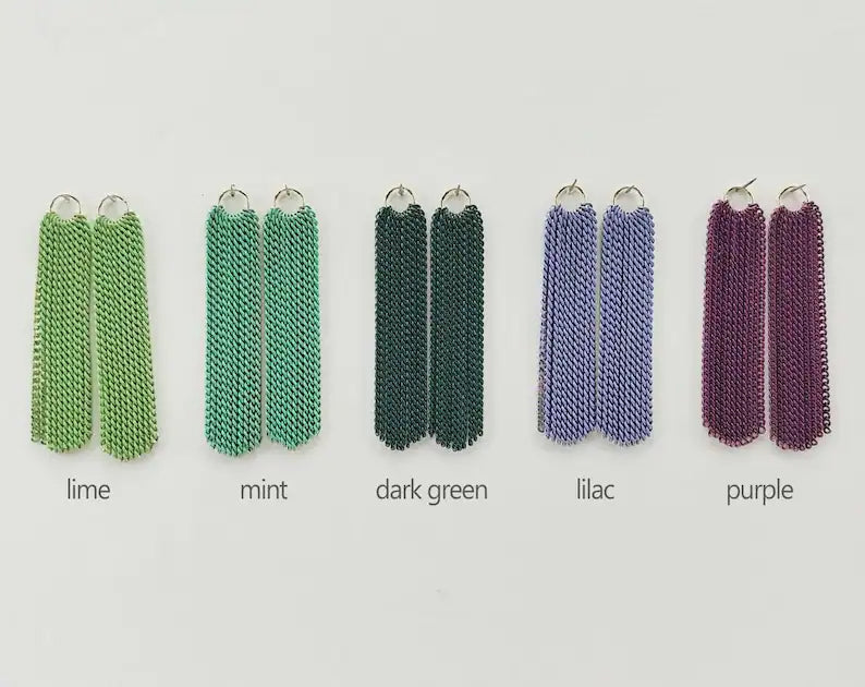 Green Theme, 40mm Dangle Chain Tassel, ET0028
