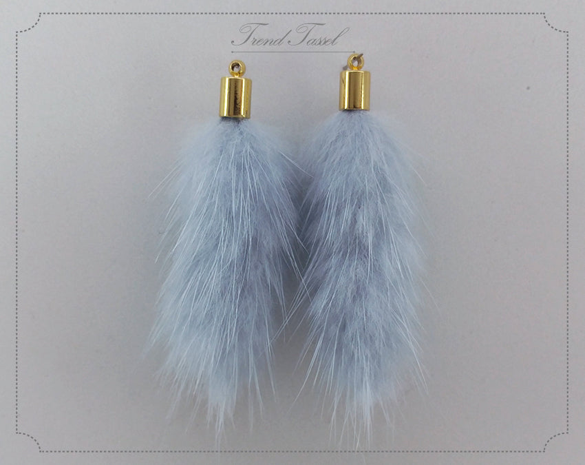 Sky, 45mm Mink Fur Tassel Pendant, ECT0163