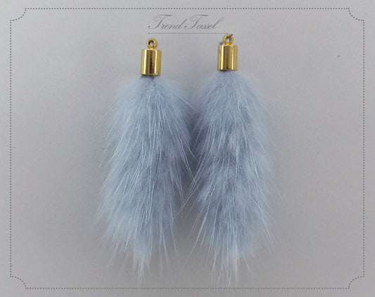 Sky, 45mm Mink Fur Tassel Pendant, ECT0163
