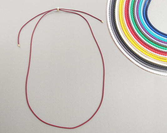 1 pc - (gold plating), 32" Adjustable Color Cord Necklace, EK0013