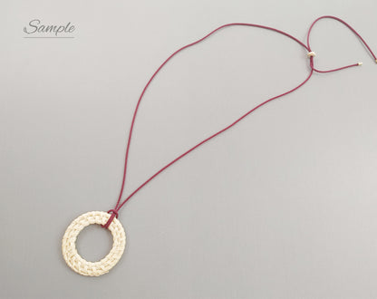1 pc - (gold plating), 32" Adjustable Color Cord Necklace, EK0013