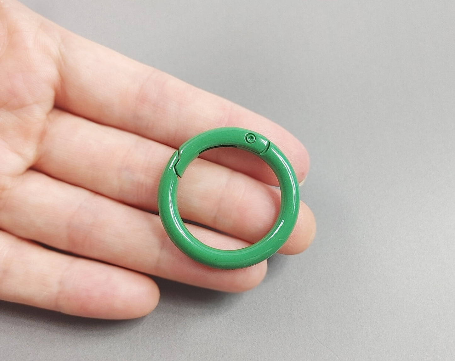 1 PC - 34mm Round Spring Clip Keychain, EK0006-34